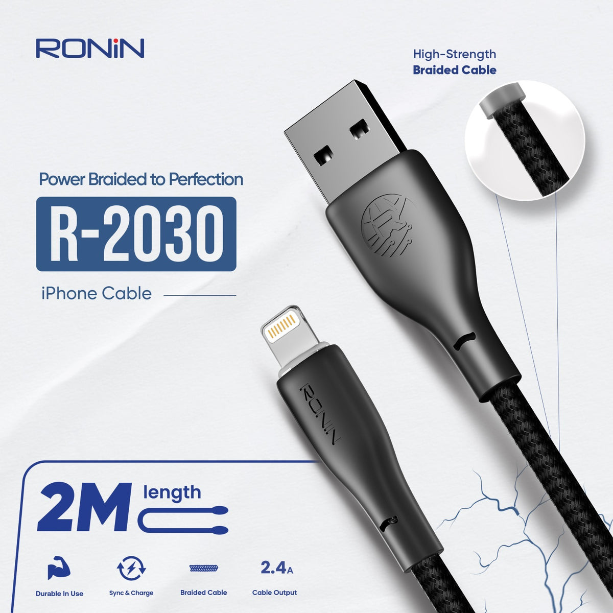 Ronin R 2030 Premium Braided Data Cable